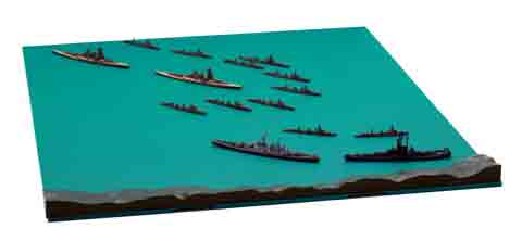 1/3000フジミ模型集める軍艦シリーズの第三次ソロモン海戦の艦艇